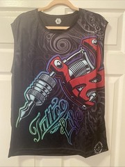 Tattoo Life Graphic Character Mesh Tank Top – LG