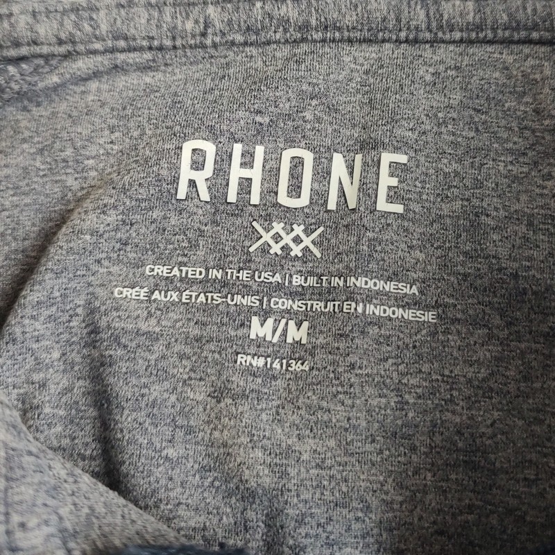Rhone Reign Performance Pullover Shirt Mens M Grey 1/4 Zip Midweight Long Sleeve gallery