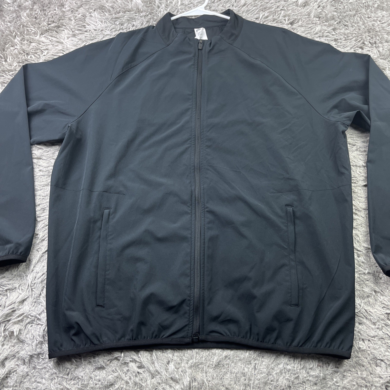 Fabletics The O2 Run Jacket Mens XL Full zip Athletic Gym Run black vented gallery