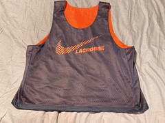 Nike Lacrosse Reversible Mesh Practice Jersey Tank Navy Orange XL
