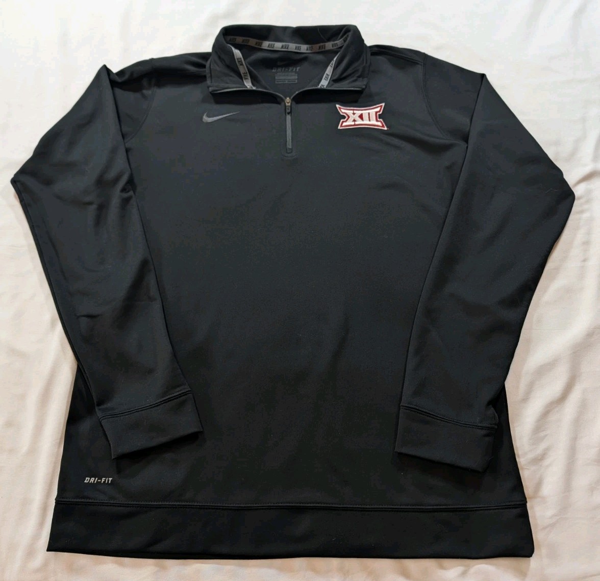 Nike Big XII Dri-FIT Quarter Zip Pullover Sweatshirt Men's Large Black gallery