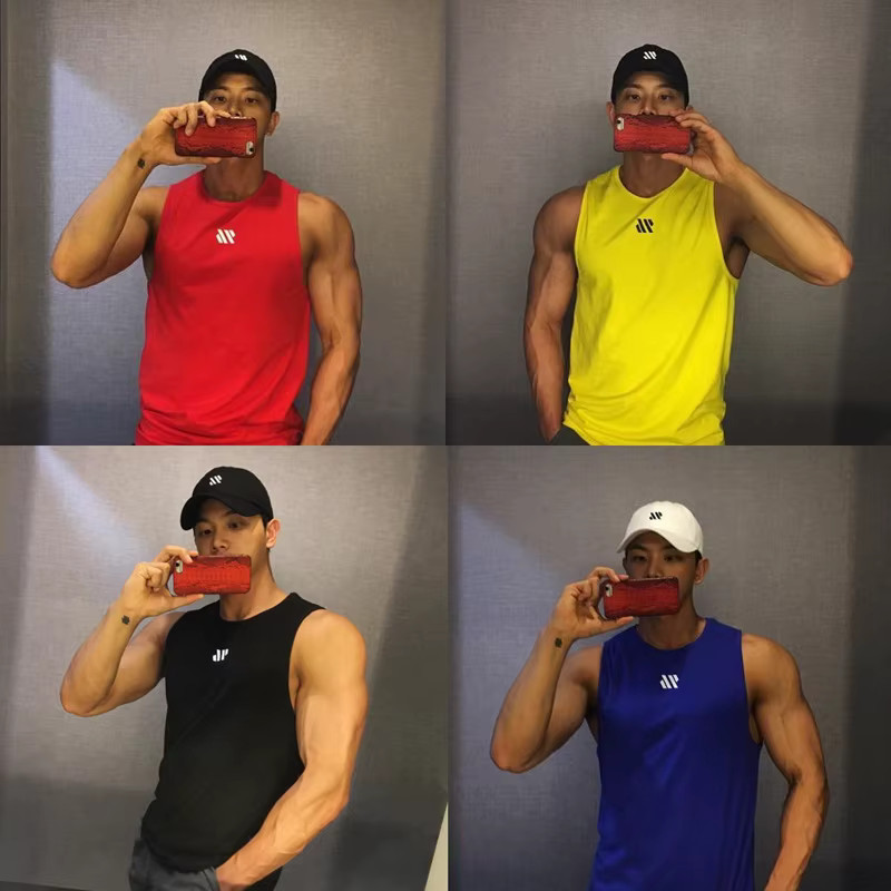 GITF Men's Stringer Tank Top Gym Workout Sleeveless Fitness Running Shirt Vest gallery