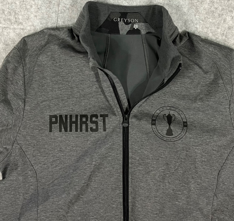 Greyson Performance Full Zip Sequoia Jacket Mens L Gray Pinehurst Crewe Cup EUC gallery