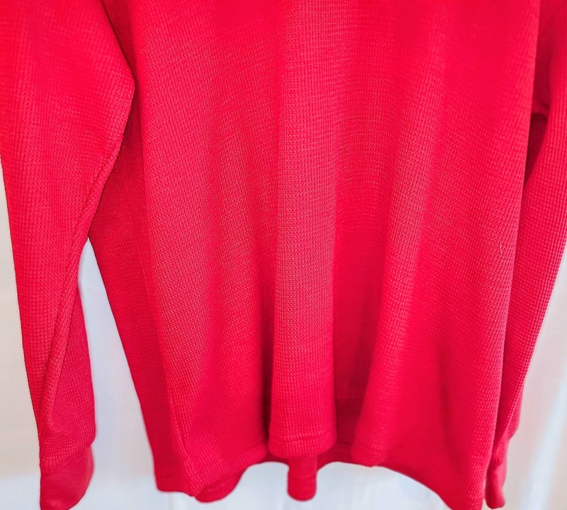 Vertical Sport Mens XL Long Sleeve Pull Over Thermal Shirt Red NWT gallery