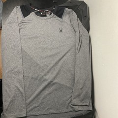 SPYDER Men’s Active 4 Way Stretch Long Sleeve Shirt Large with Black Spyder Logo