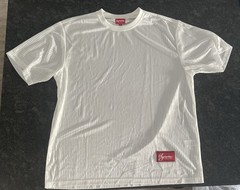 Supreme Gradient Mesh Stripe Jersey White SS23 Men’s Size L Large Patch Logo