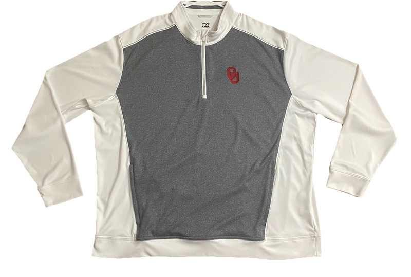 Oklahoma Sooners Quarter Zip Golf Pullover Cutter & Buck Wicking DryTec Size 3XL gallery