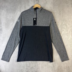 Under Armour 1/4 Pullover Men M Grey Blue Loose Gym Training Golf Quarter Zip
