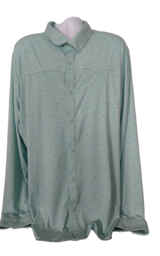 FLX Urban/Commuter Big & Tall Long Sleeve Button Front Shirt Wicking UPF 40 3XLT