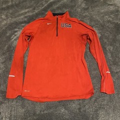 Team USA Performance Pullover Nike 1/4 Zip Dri-Fit Red 512554-657 • Men’s Small