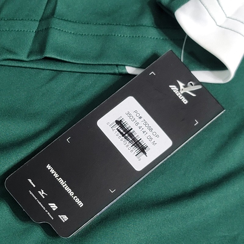 NWT Sz Medium Mizuno DryLite Baseball/Golf 1/4 Button Shirt Lightweight Green gallery