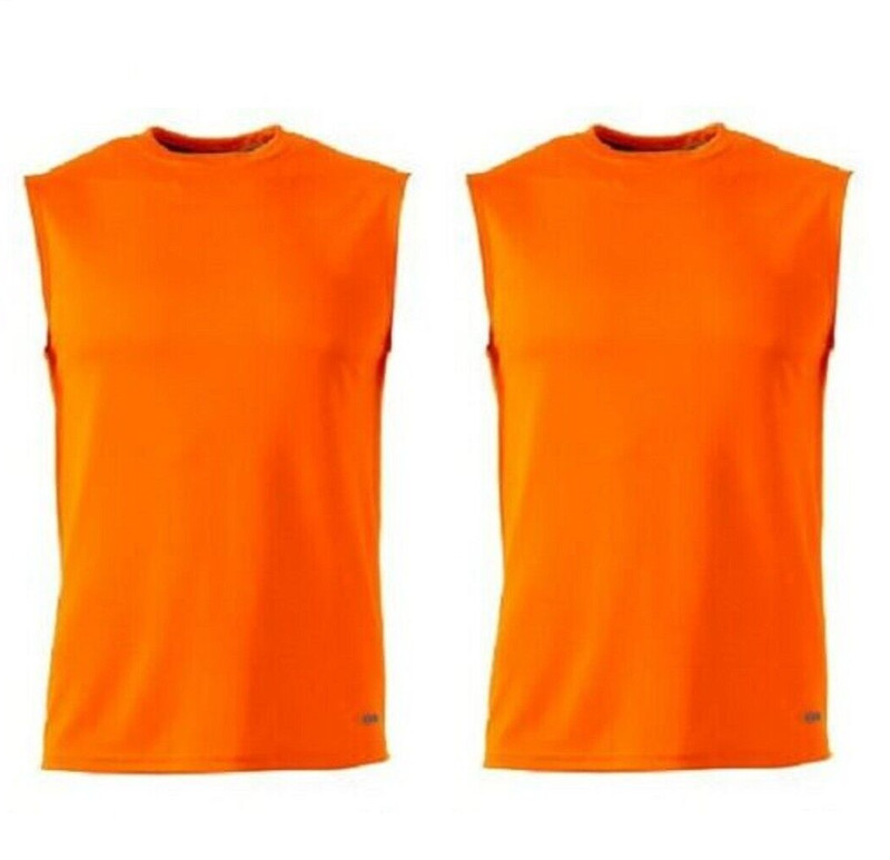 Tek Gear Men's Performance Muscle Sleeveless T Shirt - Small (Orange) gallery