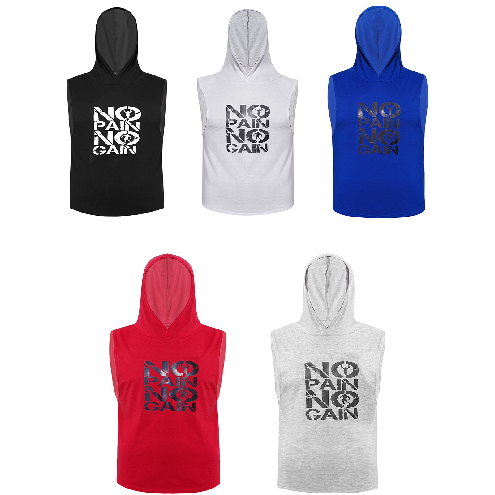 Men's Hooded Tank Tops Bodybuilding Muscle Sleeveless Gym Vest Workout Hoodie gallery