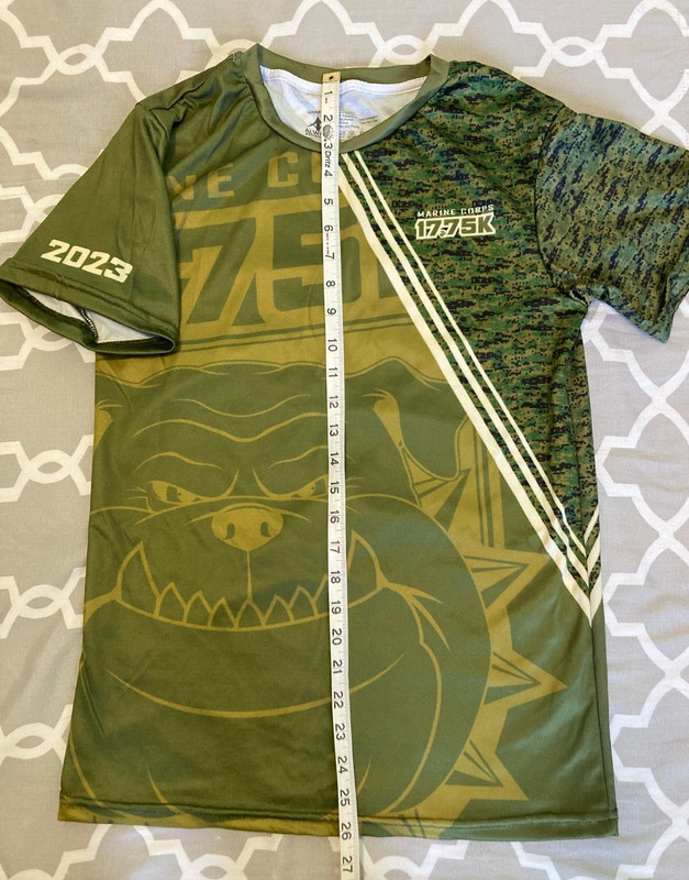 2023 MARINE CORPS MARATHON MCM 17.75 K Crew Neck Short Sleeve Shirt Size Small gallery