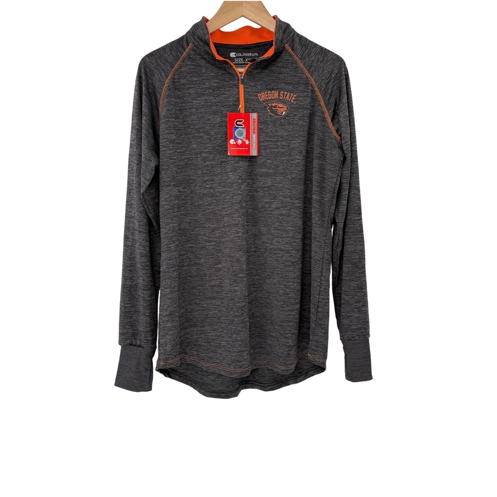 Oregon State Beavers Colosseum Gray Pullover Thumb Hole Shirt XXL gallery