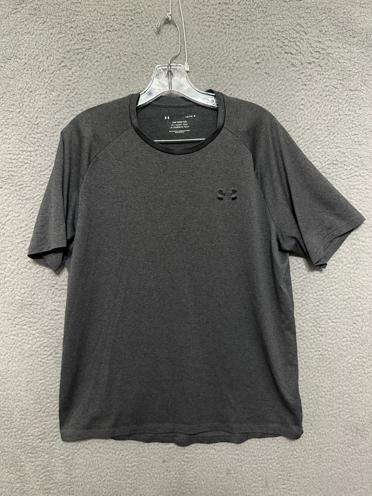 Under Armour Mens Tech Tee Shirt Size Large Gray Short Sleeve Adult Polyester gallery