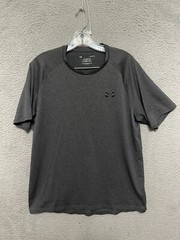 Under Armour Mens Tech Tee Shirt Size Large Gray Short Sleeve Adult Polyester
