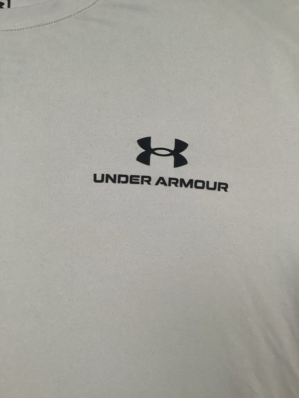 Under Armour Rush Tee Mens Large Gray Short Sleeve Training Great Condition gallery