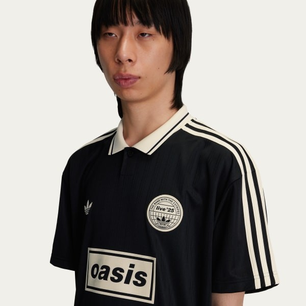 Oasis x Adidas Originals Tour Jacquard jersey Black L size brand new gallery