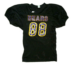 RUSSELL ATHLETIC Black/Purple #88 BEARS FOOTBALL JERSEY On-Field Team Sz Men’s L