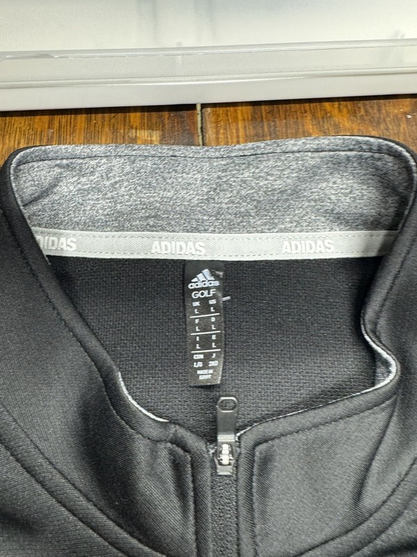 Adidas Mens Black Equipment Golf Club 1/4 Pip Pullover Activewear Top Size L gallery
