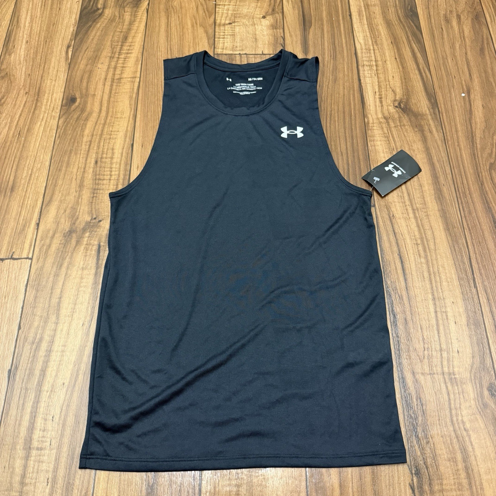 NEW Under Armour Mens XS Tech Vent Tank Top Black Loose Athletic Workout Shirt gallery