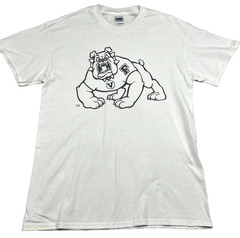 Fresno State Bulldogs Football Shirt Men Medium White Cotton Gildan White Out