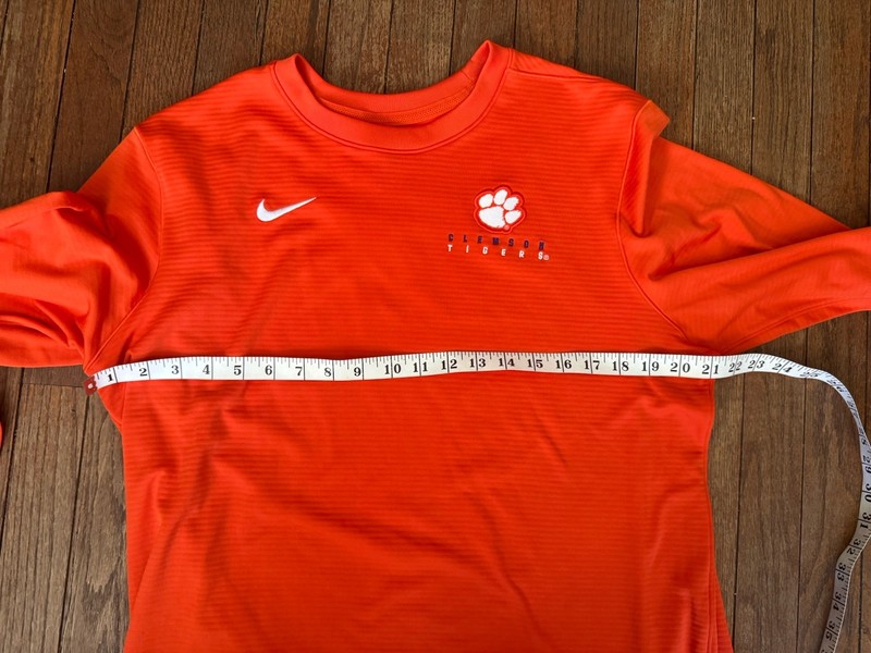 Nike Men’s Sz Large Clemson Tigers Football On Field Crew Neck Dri-Fit Orange gallery