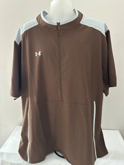 Under Armour Men’s Motivate 3.0 Short Sleeve 1/2 Zip Brown/Gray 1389612 Size 5XL