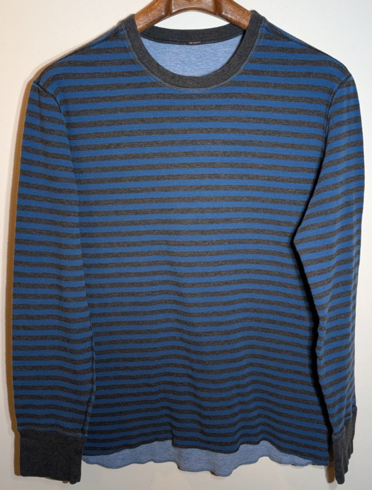 Lululemon Binary Crew Rugged Blue Heathered Black / Heathered Tempest Blue Sz L