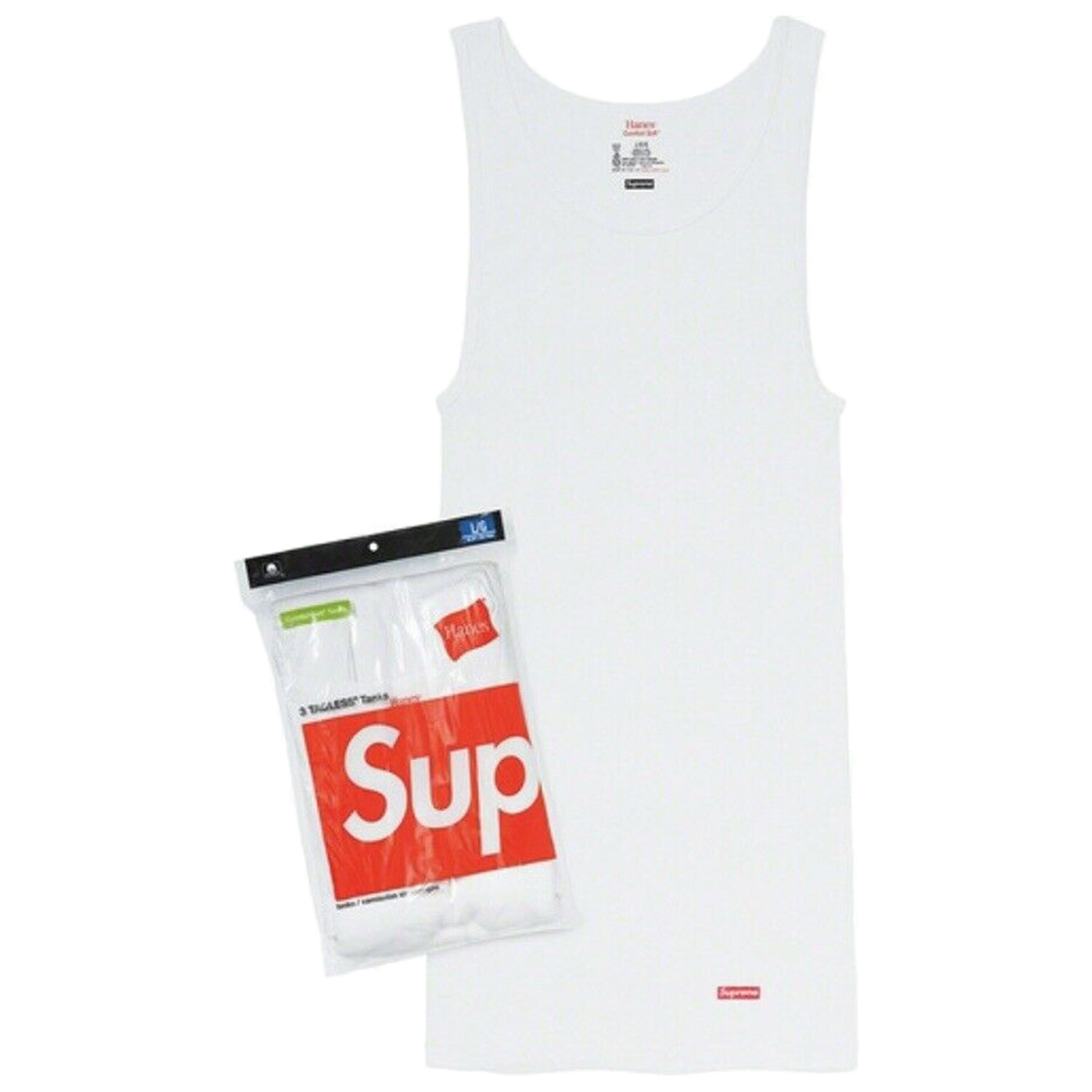 Supreme Hanes Tagless Tank Tops ( 3 Pack ) Mens Style : 99haa41 gallery