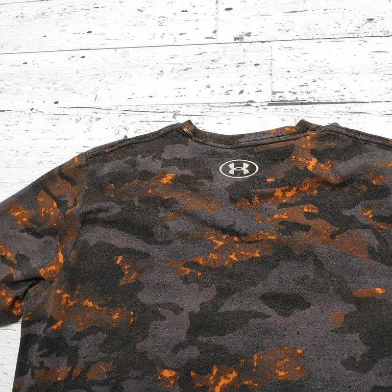 Under Armour Project Rock Shirt Mens Large Gray Camo Short Sleeve Freedom Tee gallery