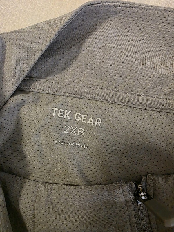 TEK Gear Mens Quarter Zip Wicking 2XB Longsleeve Gray gallery