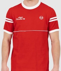 Arsenal Colours – Sergio Tacchini Orion Davis Red Tennis T-Shirt – Ltd Edition