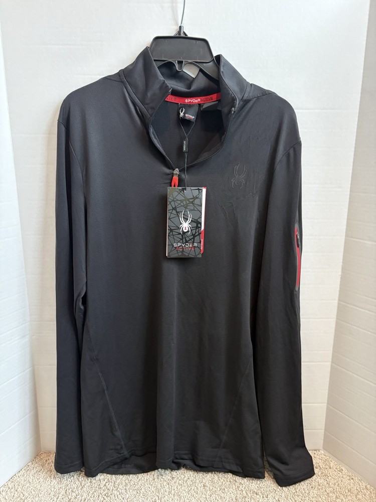 NEW Men's SPYDER Active 1/4 Zip Pullover Long Sleeve Medium Size
