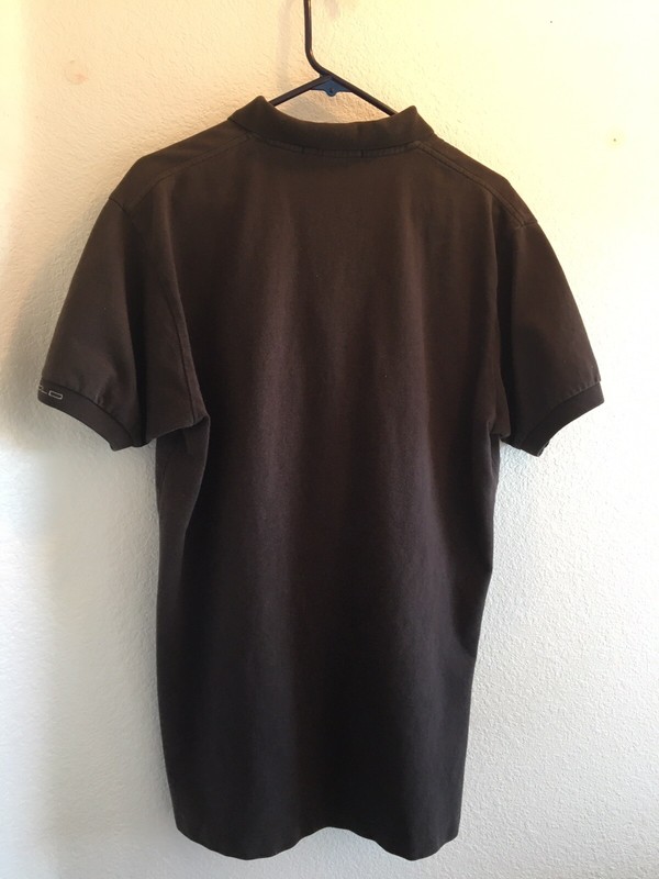 VTG. Polo Ralph Lauren Shirt L Brownish Faded 1/4 Zip Short Sleeve Spellout Rare gallery