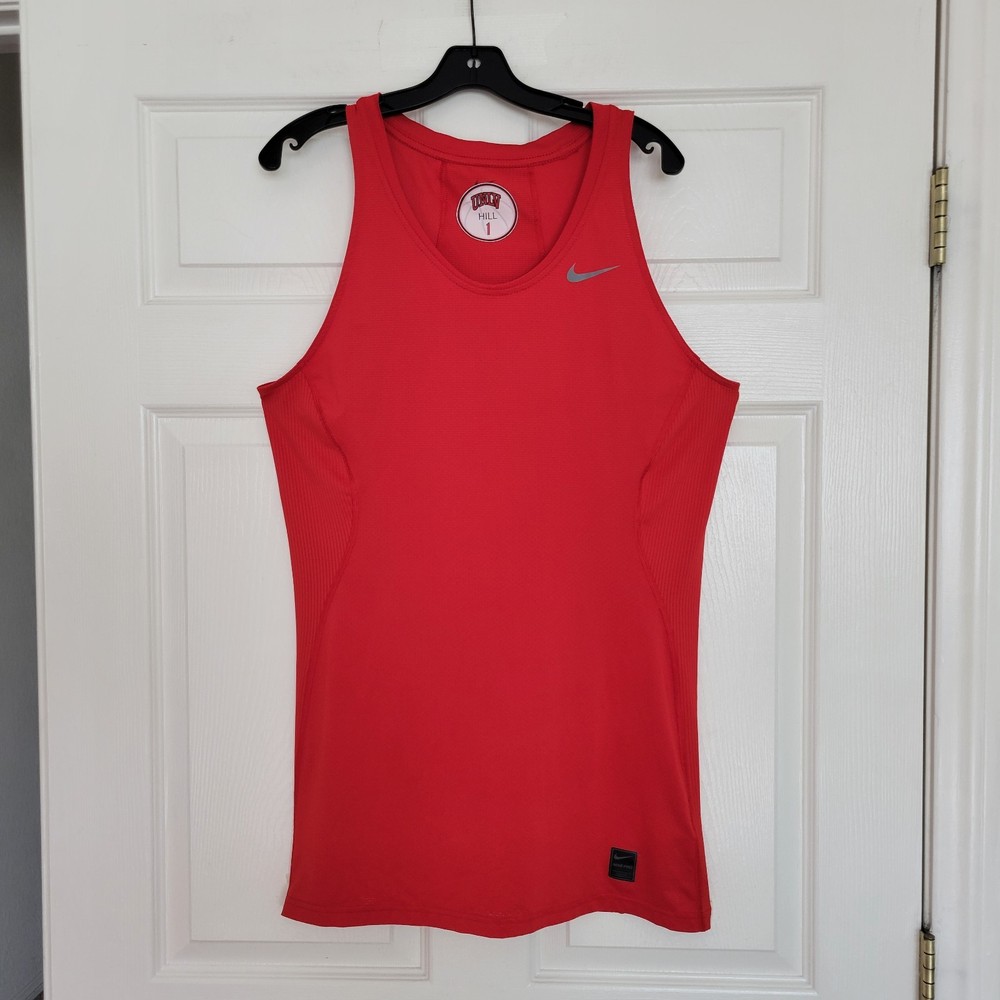 UNLV Rebels Basketball # 1 Hill Nike Pro Mesh Red Tank-Top Size XL