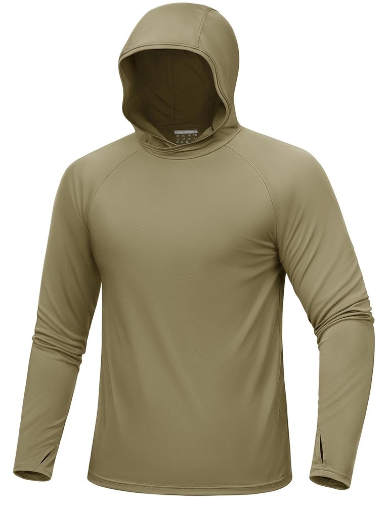 Men's UPF 50+ Sun Protection Hoodie Quick Dry Moisture Wicking Fishing Running