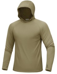 Men’s UPF 50+ Sun Protection Hoodie Quick Dry Moisture Wicking Fishing Running