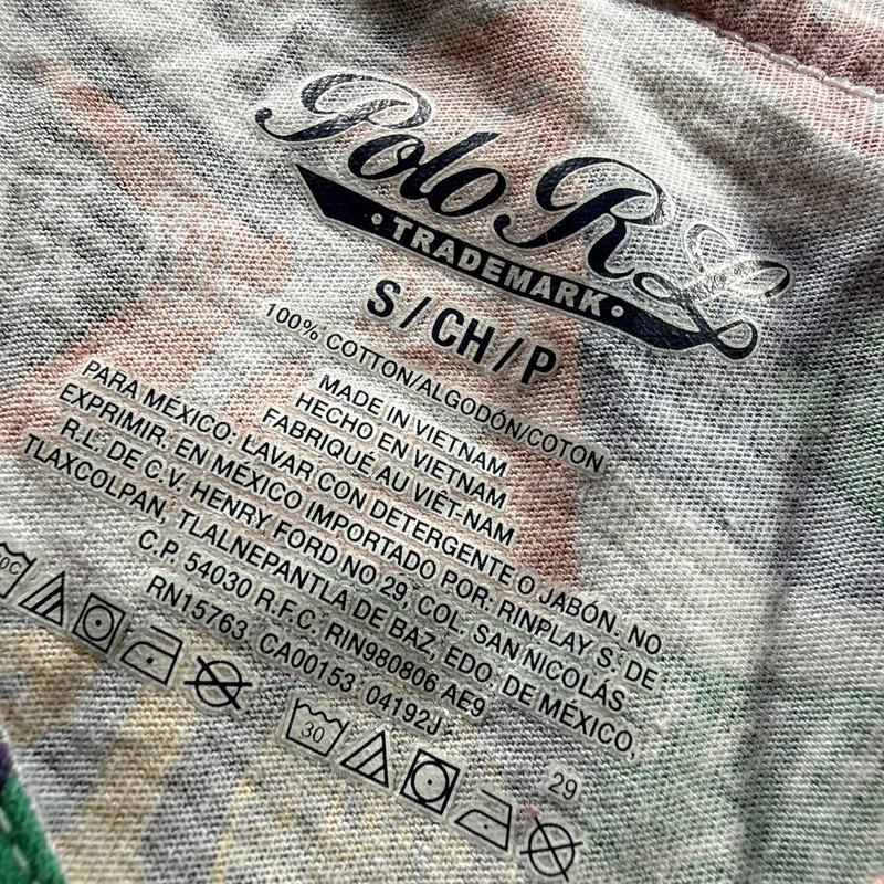 Polo Ralph Lauren Baseball Jersey Shirt Mens Small Flags Pennants Polo Bears gallery