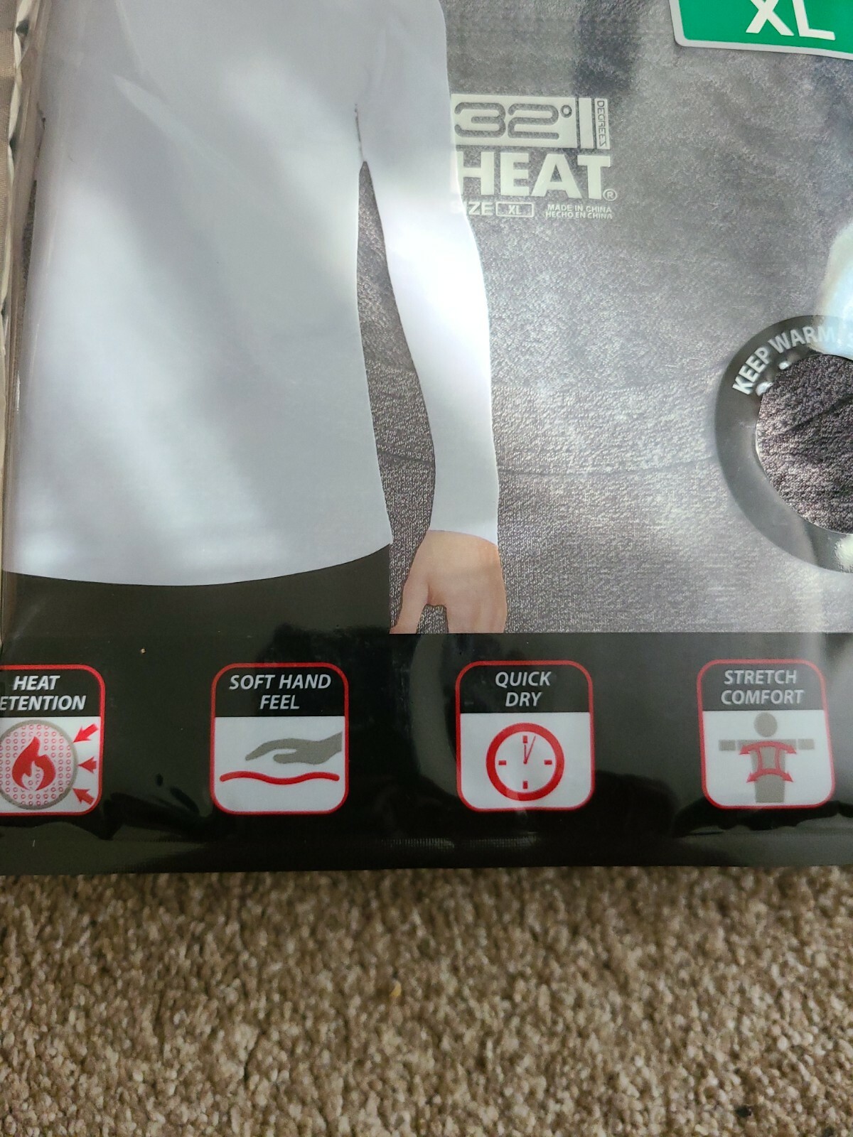 32 Degrees Heat 2 Pack Long Sleeve Neck. 1 White/1 Gray Mens XL gallery