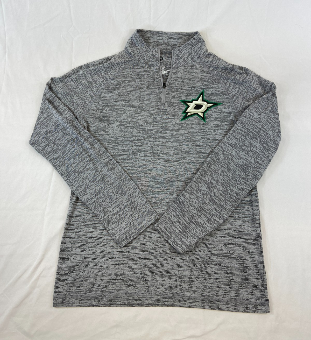 Mens Dallas Stars Long Sleeve Quarter Zip Shirt NHL Small Gray Hockey Activewear gallery