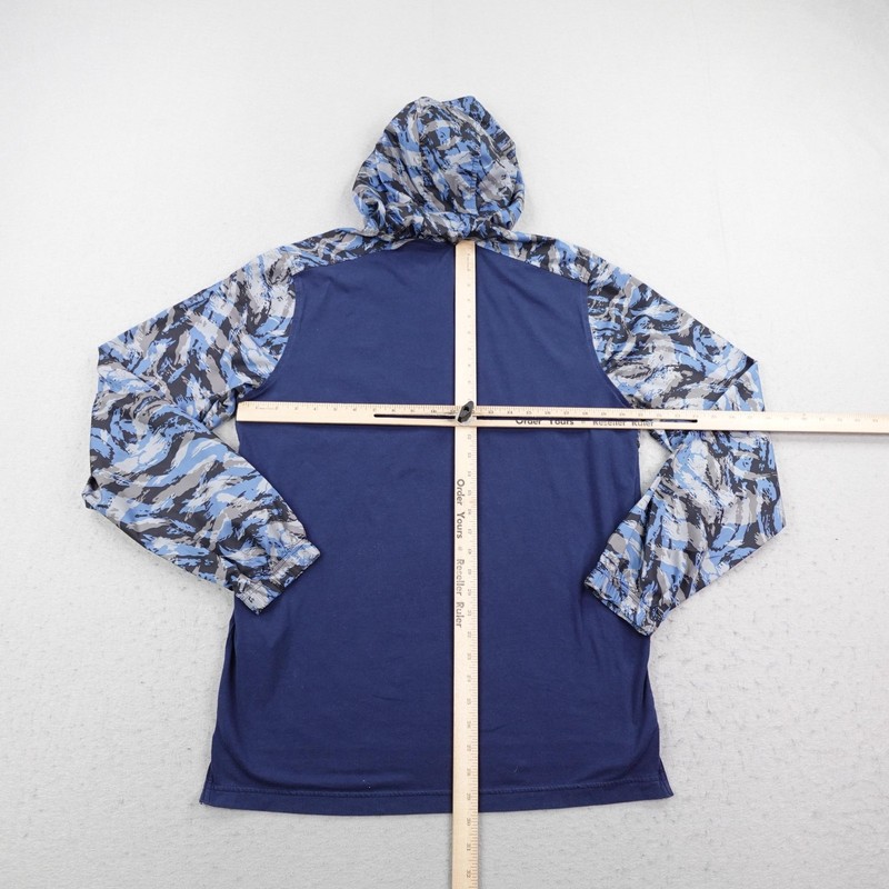 Under Armour Jacket Mens Large Fitted Blue Camo Wind Anorak Pullover 1/4 Zip gallery