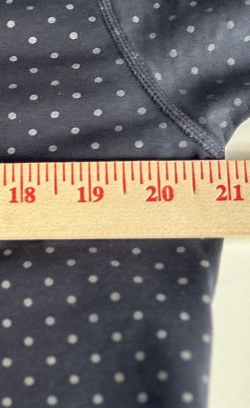 BYLT Drop Cut Lux Active T-Shirt * Large* Blue Polka Dot Performance Stretch gallery