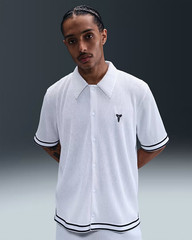 Nike x Kobe Size 2XL Pleated Short Sleeve Basketball Top White/Black IB0020 100