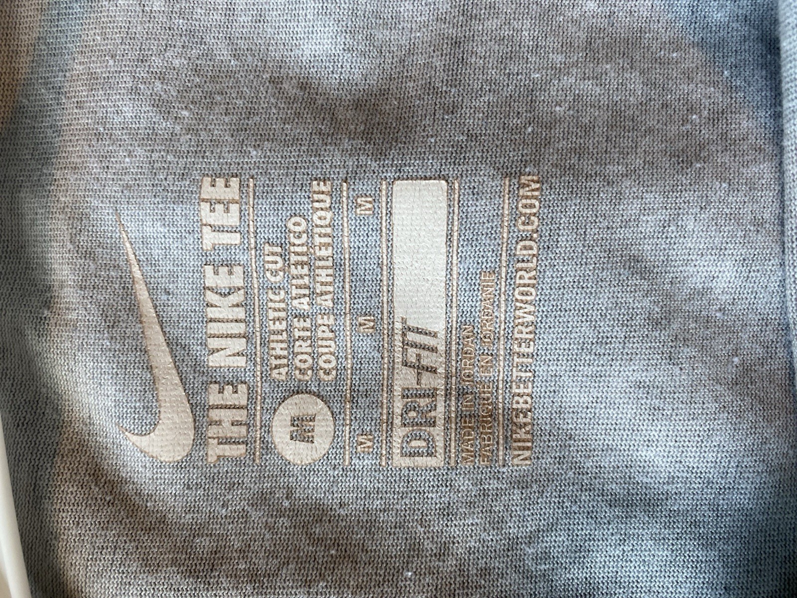 Nike Dri-FIT Men's Moisture Wicking Crew Neck Short Sleeve Gray Shirt Size M gallery