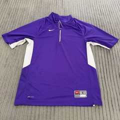 Nike Coaches Jersey Mens S Purple 1/4 Zip Dri-Fit Performance Casual Athletic