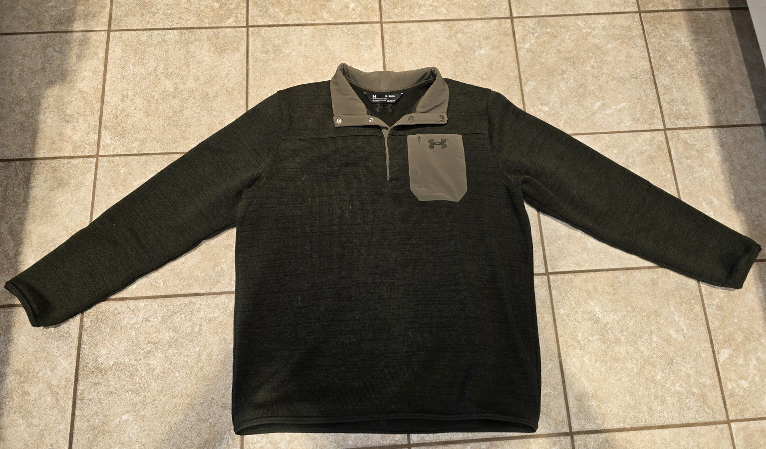 Under Armour Cold Gear XL Green Snap Pullover Sweater gallery