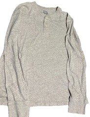 JCrew Shirt Mens L Brown Marled Henley Casual Long Sleeve Eco Leisure Preppy USA