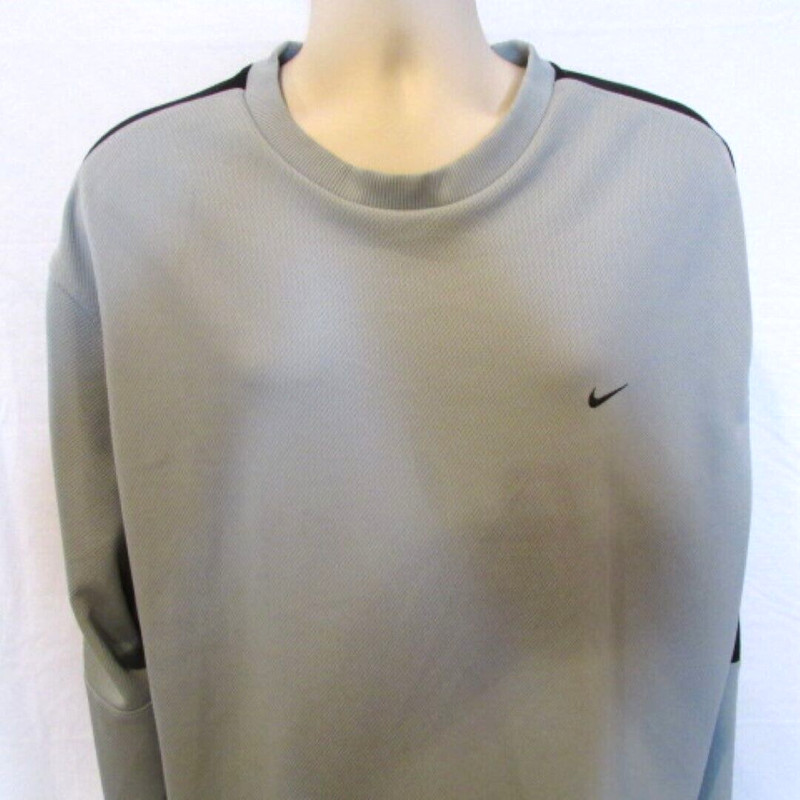 Nike Athletics Men's Gray with Blue & White Pullover Shirt XXL gallery